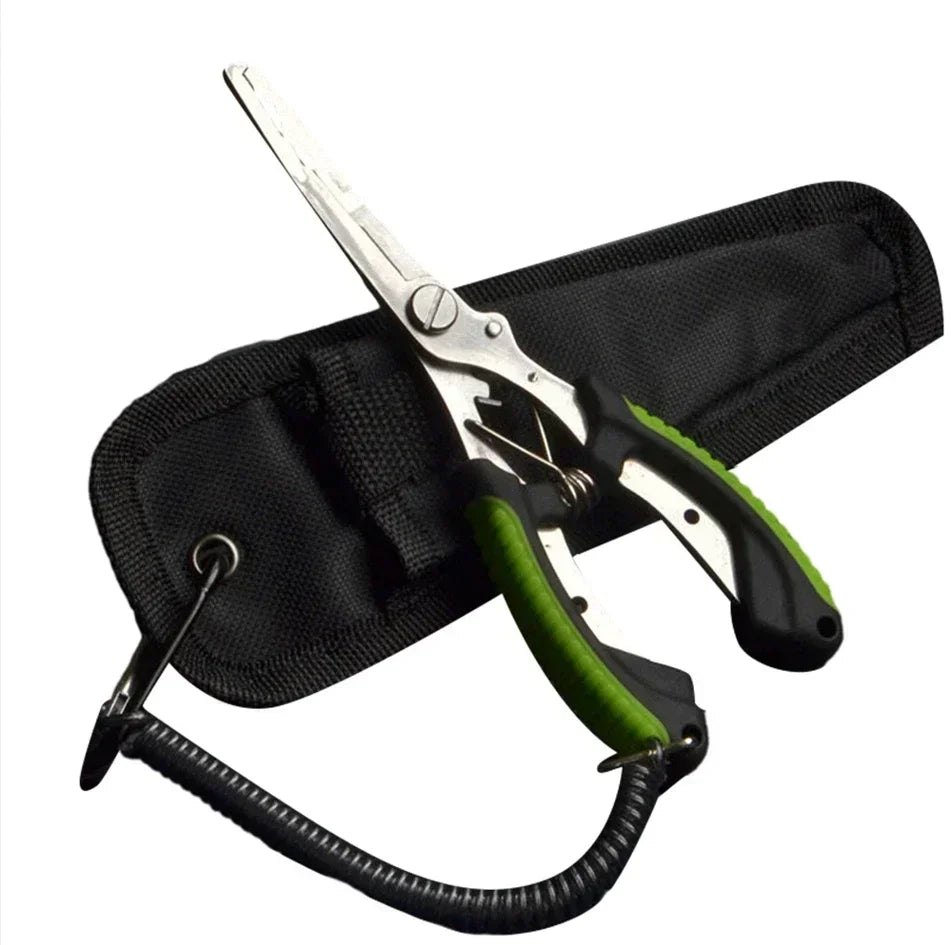 Stainless Steel Fishing Pliers Fishing Hook Remover Saltwater Resistant Braided Line Cutter Scissors Fishing Equipment