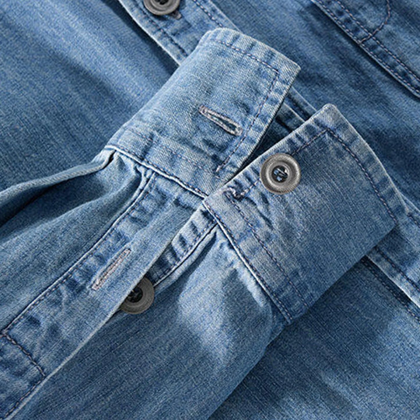 Men‘S Denim Jacket Cowboy Retro Cotton Denim Coat Spring Loose Fit Jeans Jacket Outerwear Business Casual Basic Denim Shirt