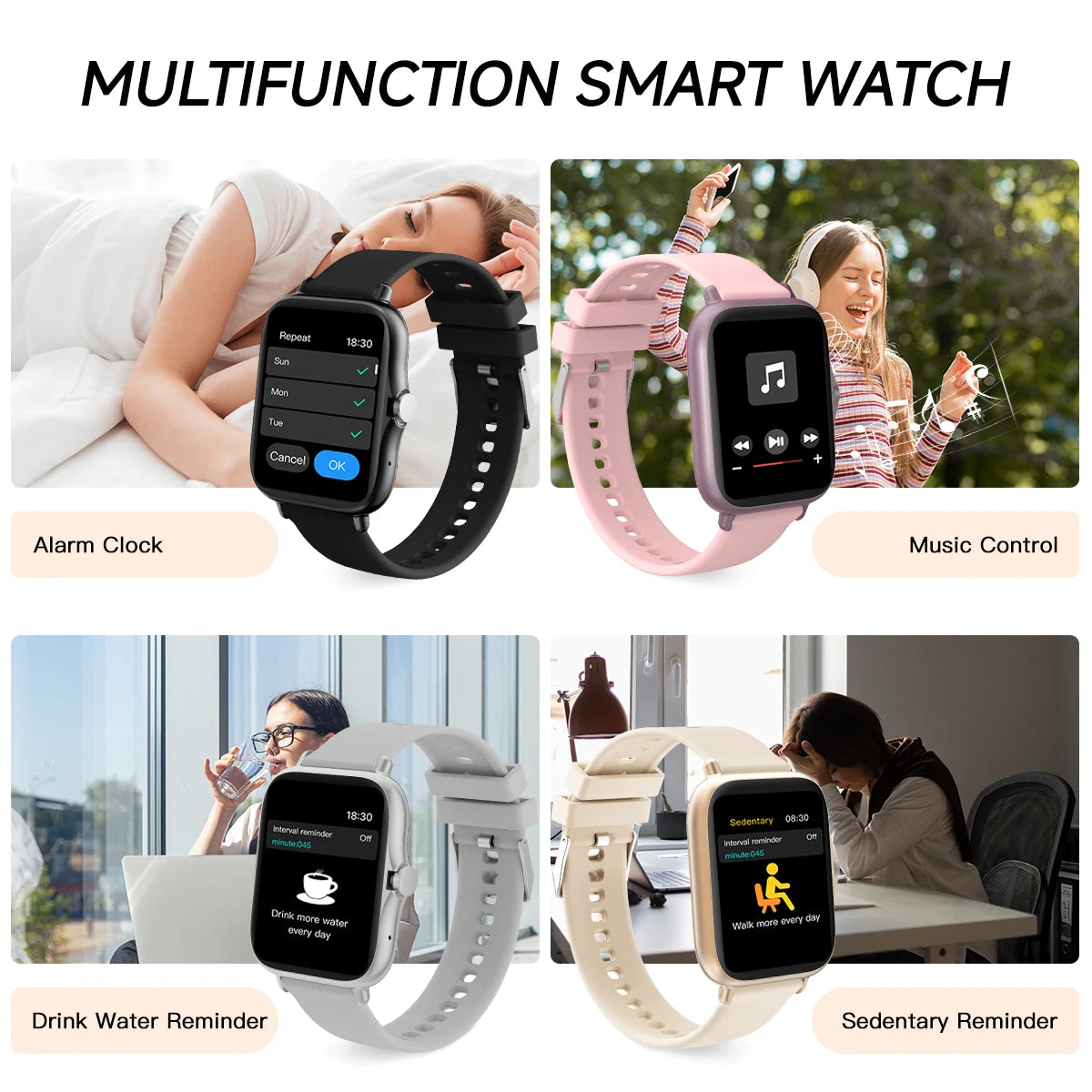 2025 New Smartwatch 1.83''HD Screen Heart Rate/Sleep Monitoring Wireless Bluetooth Call Music Control Smart Watch For Men Women