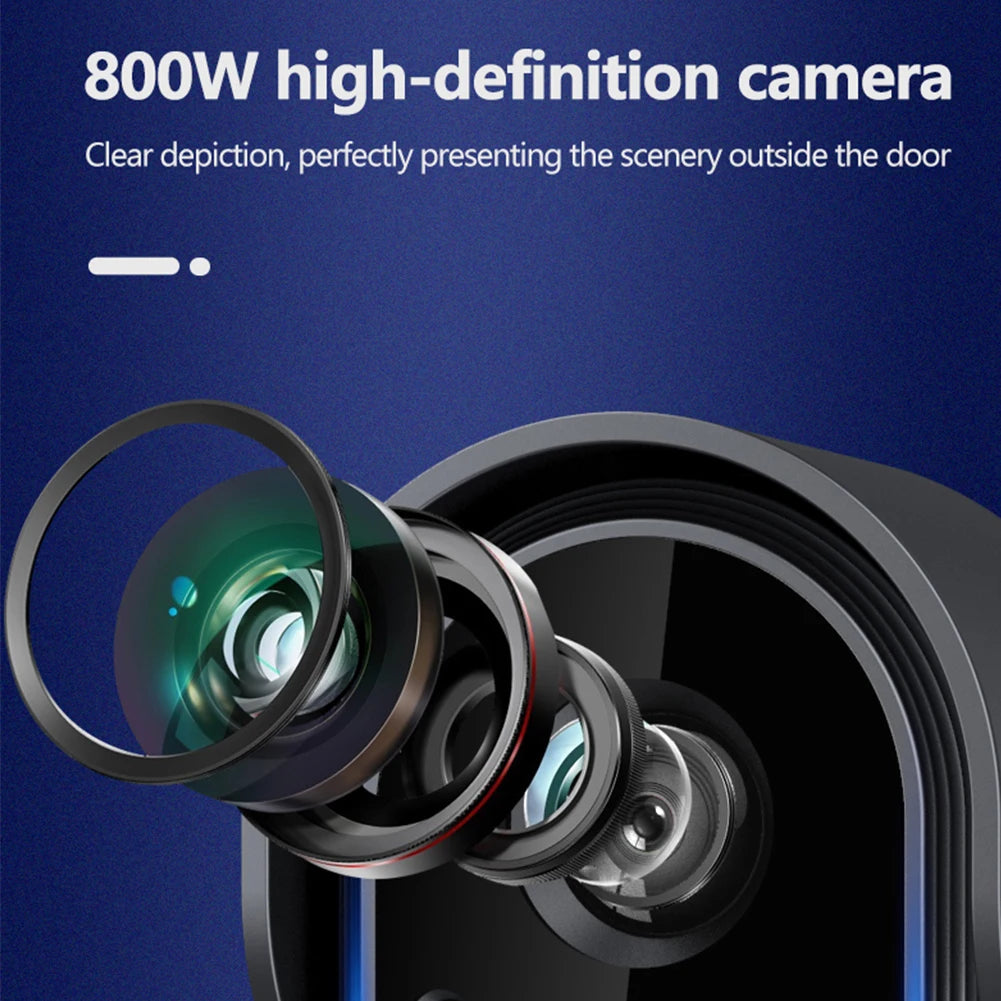 2.4G WiFi Video Intercom Door Camera IR Night Vision Home Security Door Eye Camera 4.3 Inch IPS Screen for Home Office Apartment