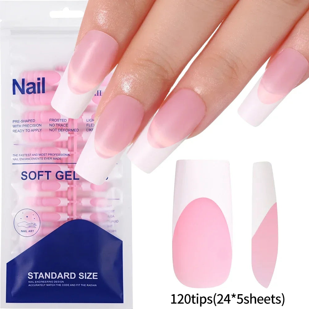 576pcs/Box Colorful Fake Nails Black Red Design Fake Nail Oval Short Square Press On False Nails Mixed Full Cover Nail Tips