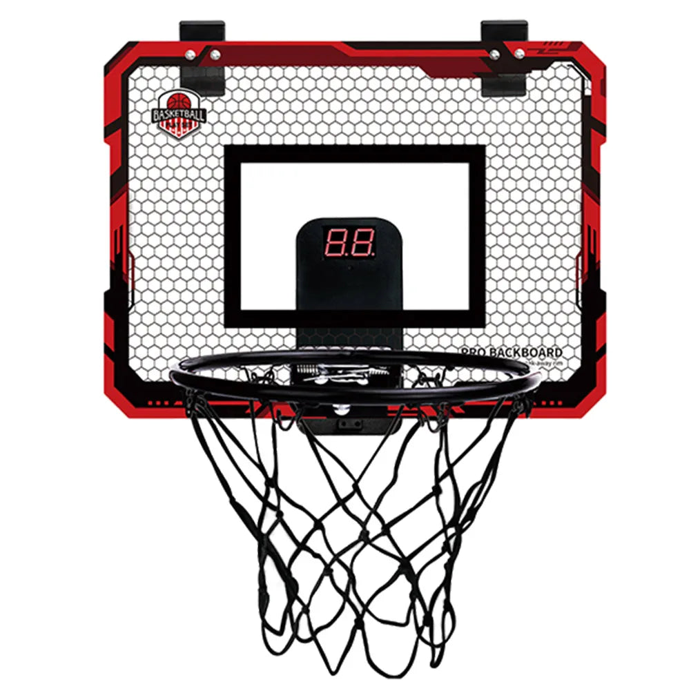 Indoor Basketball Hoop Basketball Hoop Set with 1 Ball Room Basketball Hoop with Electronic Scoreboard Gifts for Kids Boys Teens