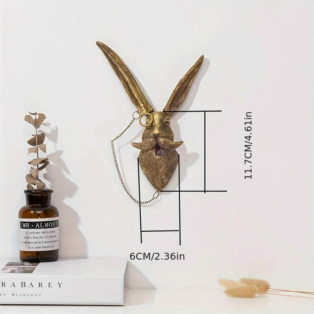 Large/small sizes Decor Wall Art Decor Deer Head Wall Hanging Home Decor Bronzed Resin Animal Hanging Sculpture Animal Head Wall