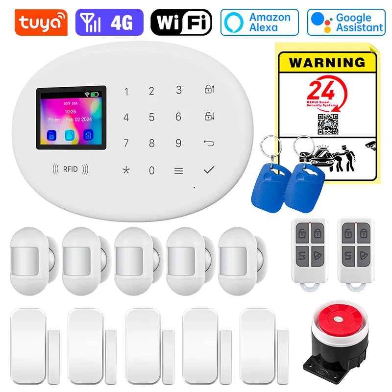 Home Alarm System Alarm Panel Wireless Motion Sensor Tuya Smart WiFi GSM 4G Anti theft Alarm for Home Security Motion Sensor