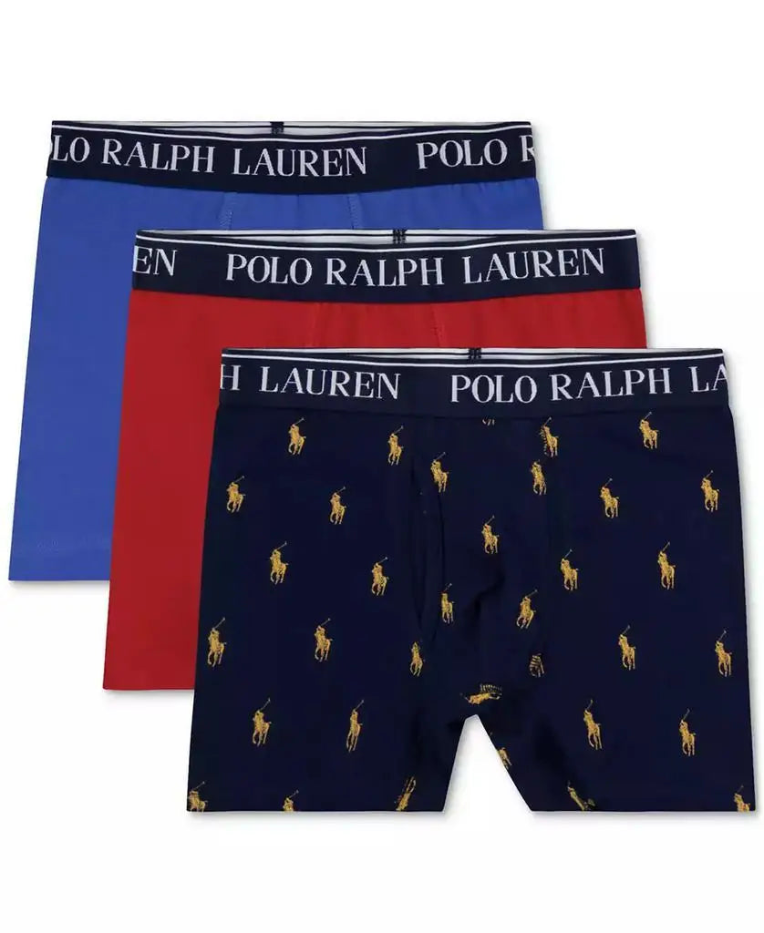 Polo Ralph Lauren | Big Boys Cotton Stretch Boxer Briefs 3-Pack