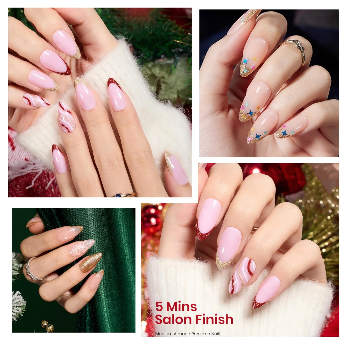 Makartt Gel x Nail Kit , Solid Nail Glue Gel with 500pcs Half Matte Almond Nails Tips & U V LED Nail Lamp For Nail Extension