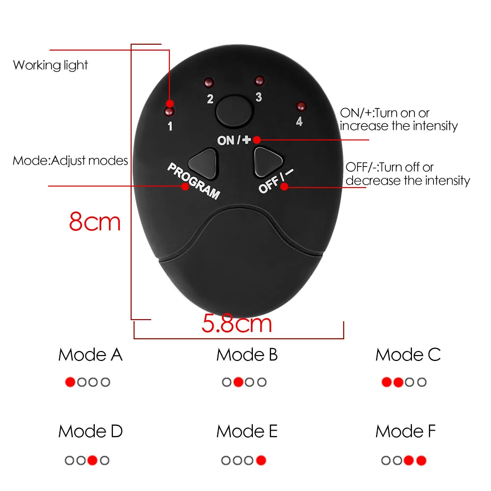 Muscle Stimulator Hips Arms Abdomen Muscle Trainer Abs EMS Wireless Smart Abdominal Muscle Toner Home Slimming Fitness Machine