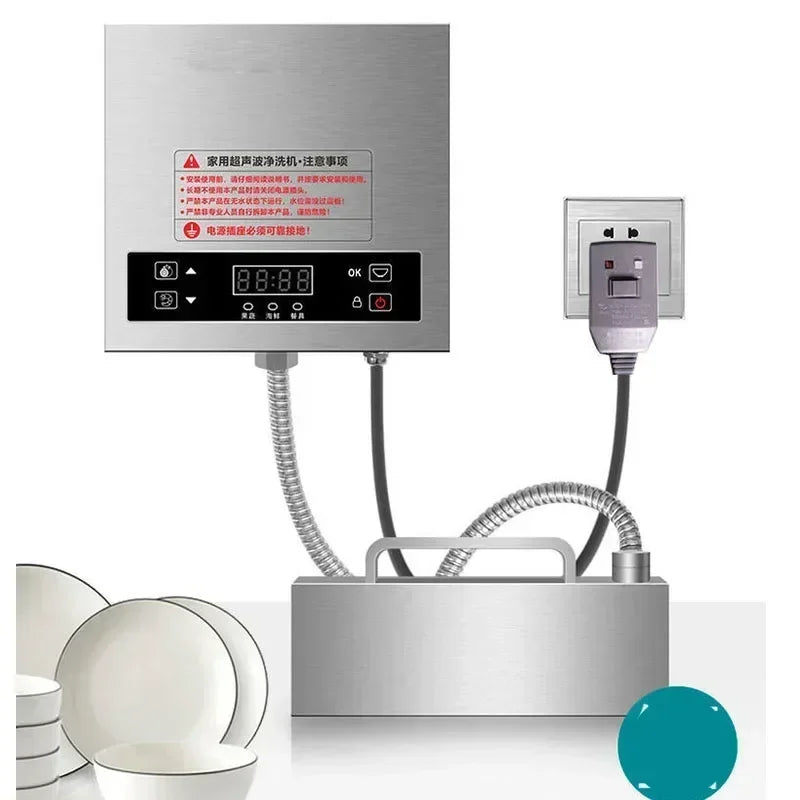 Desktop Electric Ultrasonic Dishwasher Household Small Portable Sink Cleaning Machine Automatic Household Free Installation