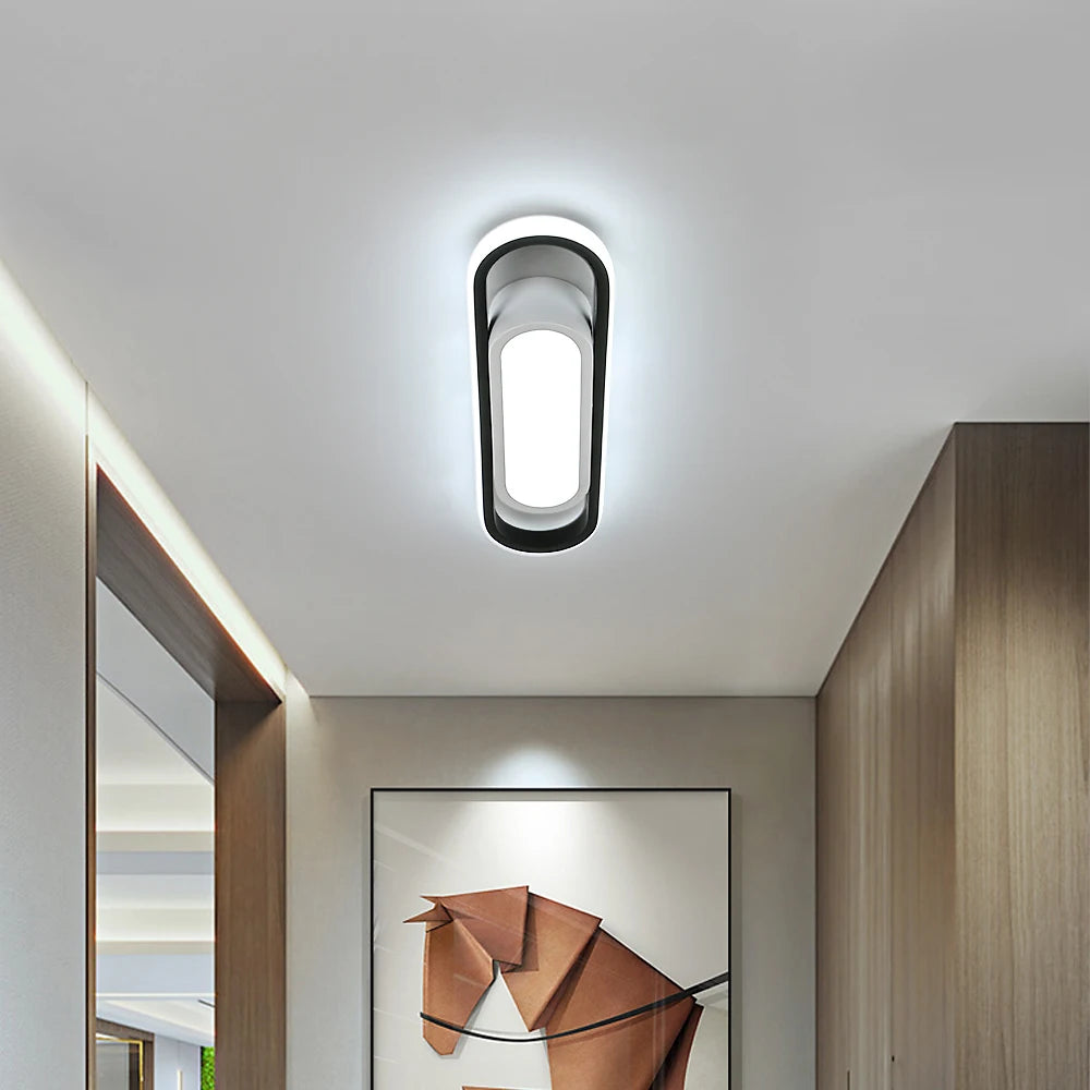 LED Ceiling Light Rectangular 24W,6500K Cool White Light, Acrylic Ceiling Light for Bedroom, Kitchen, L40 x W12cm