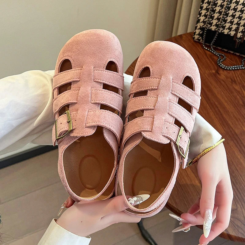 Shoes Woman 2025 Sandals Footwear Roman Platforms for Women's Trends Offers Comfortable Pink Mules Sandal Barefoot Summer Flats
