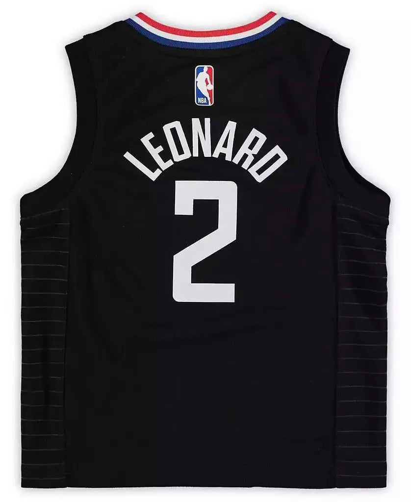 Jordan | Preschool Girls and Boys Kawhi Leonard Black LA Clippers 2020/21 Fast Break Replica Jersey - Statement Edition