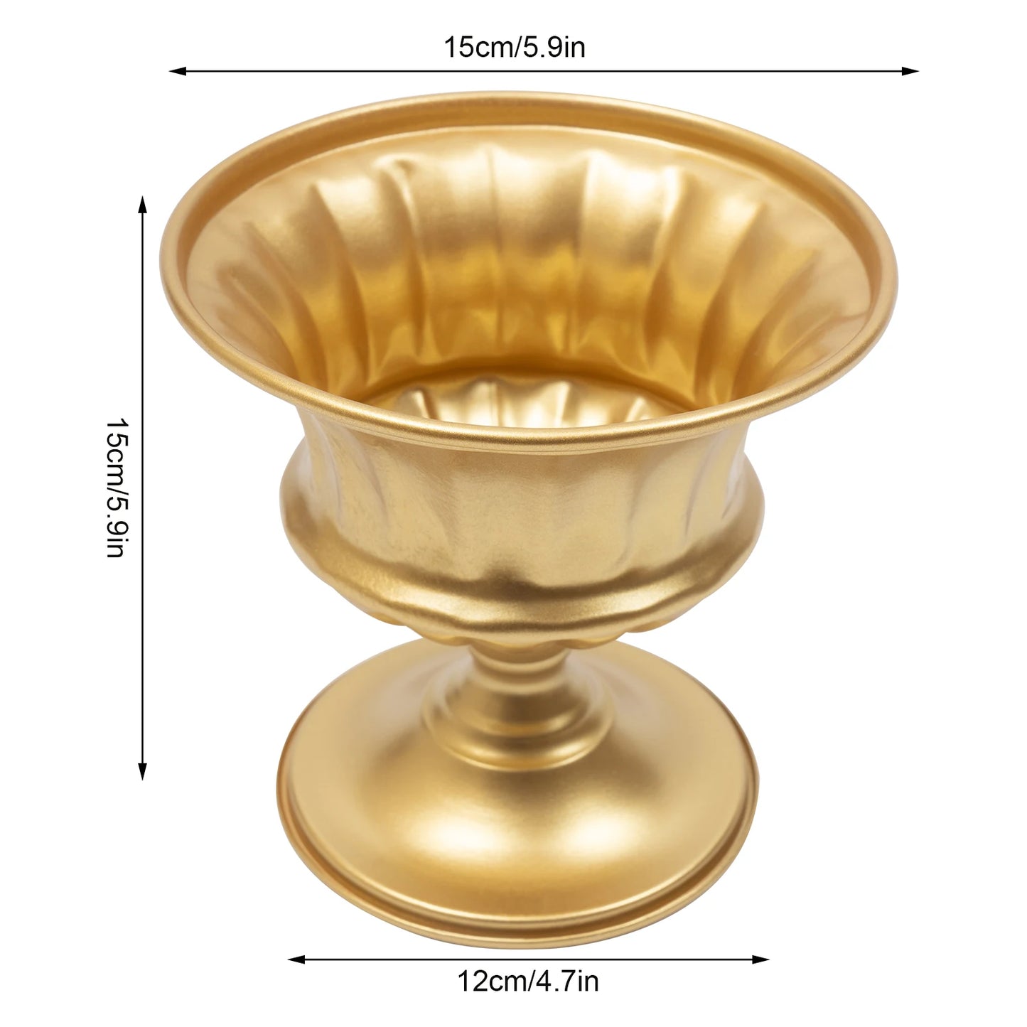 10 Pcs Gold Wedding Froral Vases Flower Holder Pot Planter for Tables Centerpieces  Party Decoration 5.9Inch/3.3inch