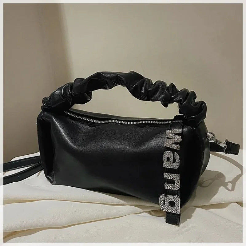 Women's New Shoulder Bag Fairy Student Underarm Bag Women's Pleated Handbag