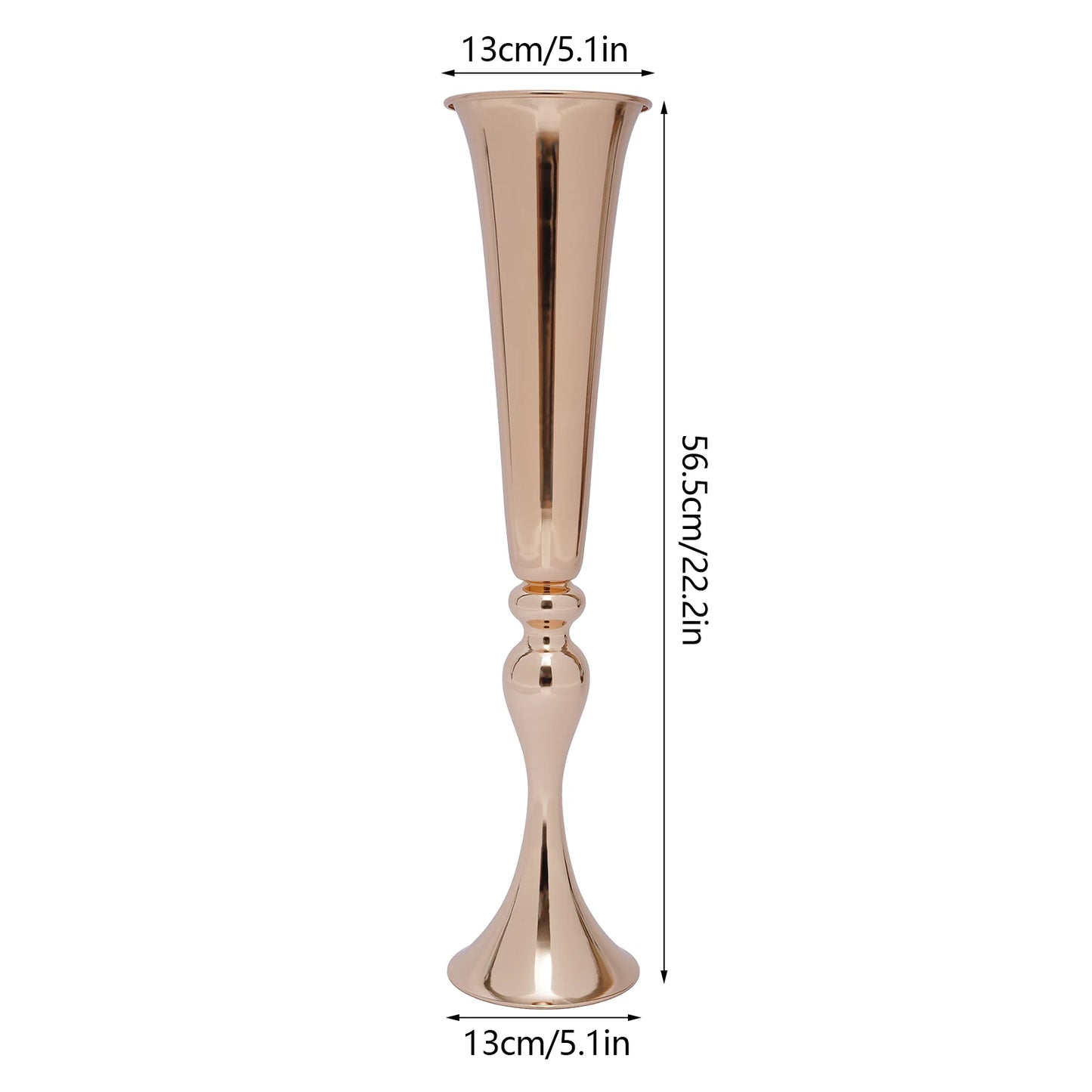 6pcs 22.2" Height Flared Design Vases, Desktop-Mounted High Foot Design Versatile Vase