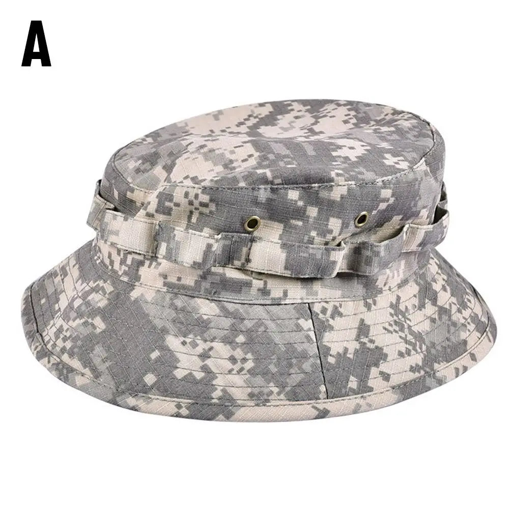 2025 New Style Bucket Hat Boonie Hunting Outdoor Wide Brim Sun Men Cap Tactics Fishing Bucket Hat Cowboy Cap