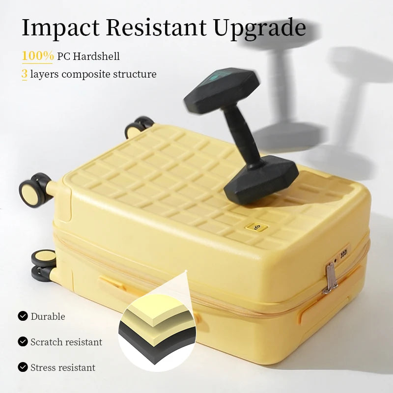 Aji 2025 Women Suitcases On Wheels 20 24 26 Inch Large Capacity Travel Suitcase Pc TSA Lock Handle Carry On Luggage For Men