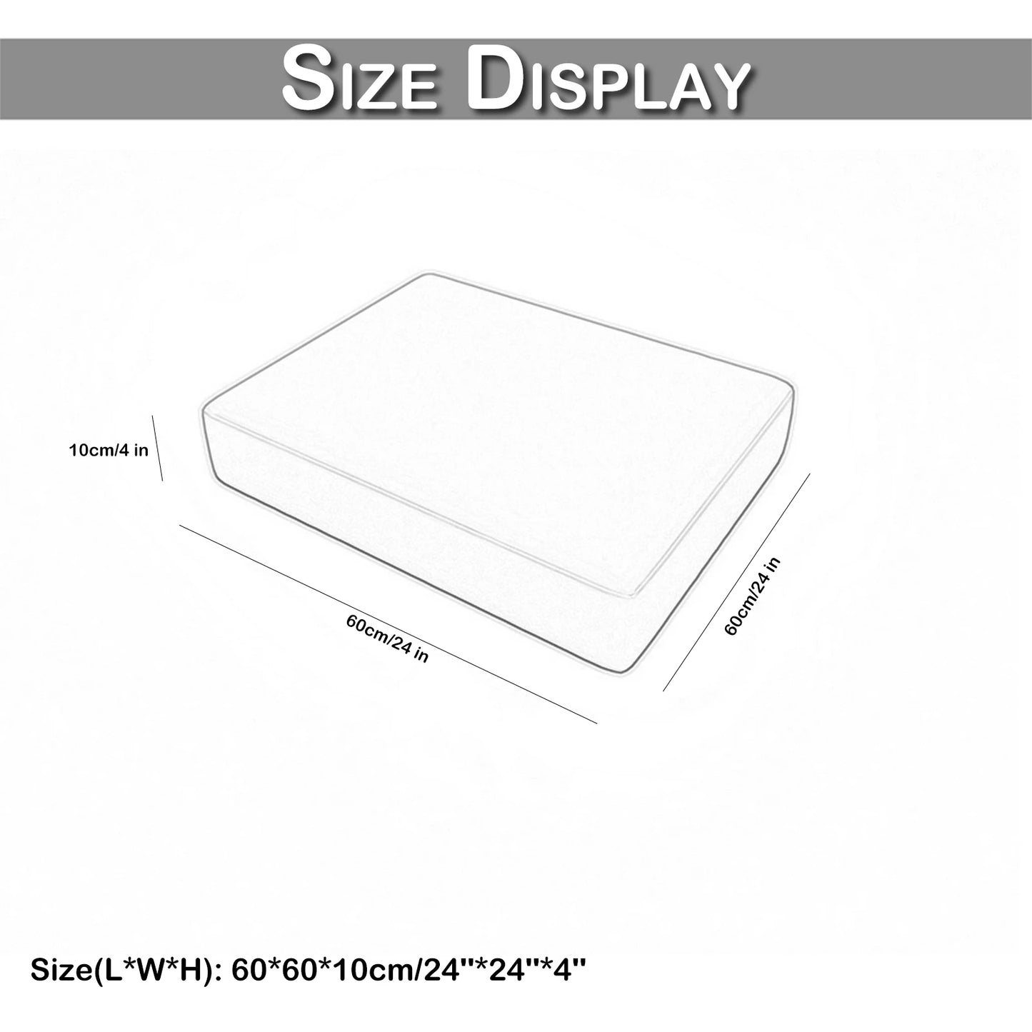 Patio Square Waterproof Slipcover Outdoor Sofa Seat Cushion Covers Garden Rattan Chair Sectional Sofa Covers Furniture Protector