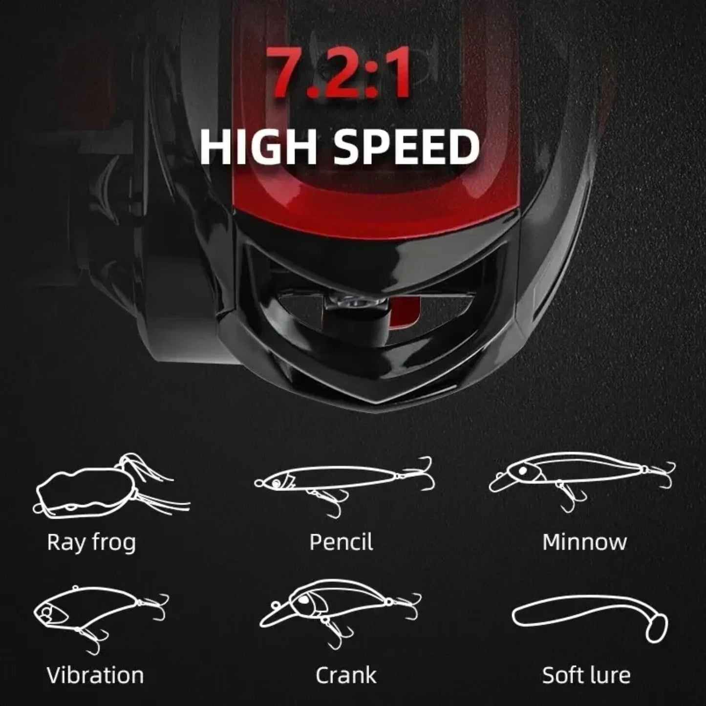 High-Quality, Efficient, and Durable Metal BR Series Fishing Reel with Smooth 7.2:1 Gear Ratio, 18+1BB for Seamless Casting, 18L
