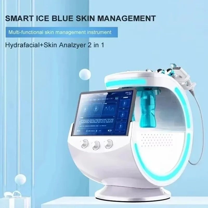 Hydro Dermabrasion Facial Beauty Machine for Deep Cleansing Smart Ice Blue Multi-function Skin Management System