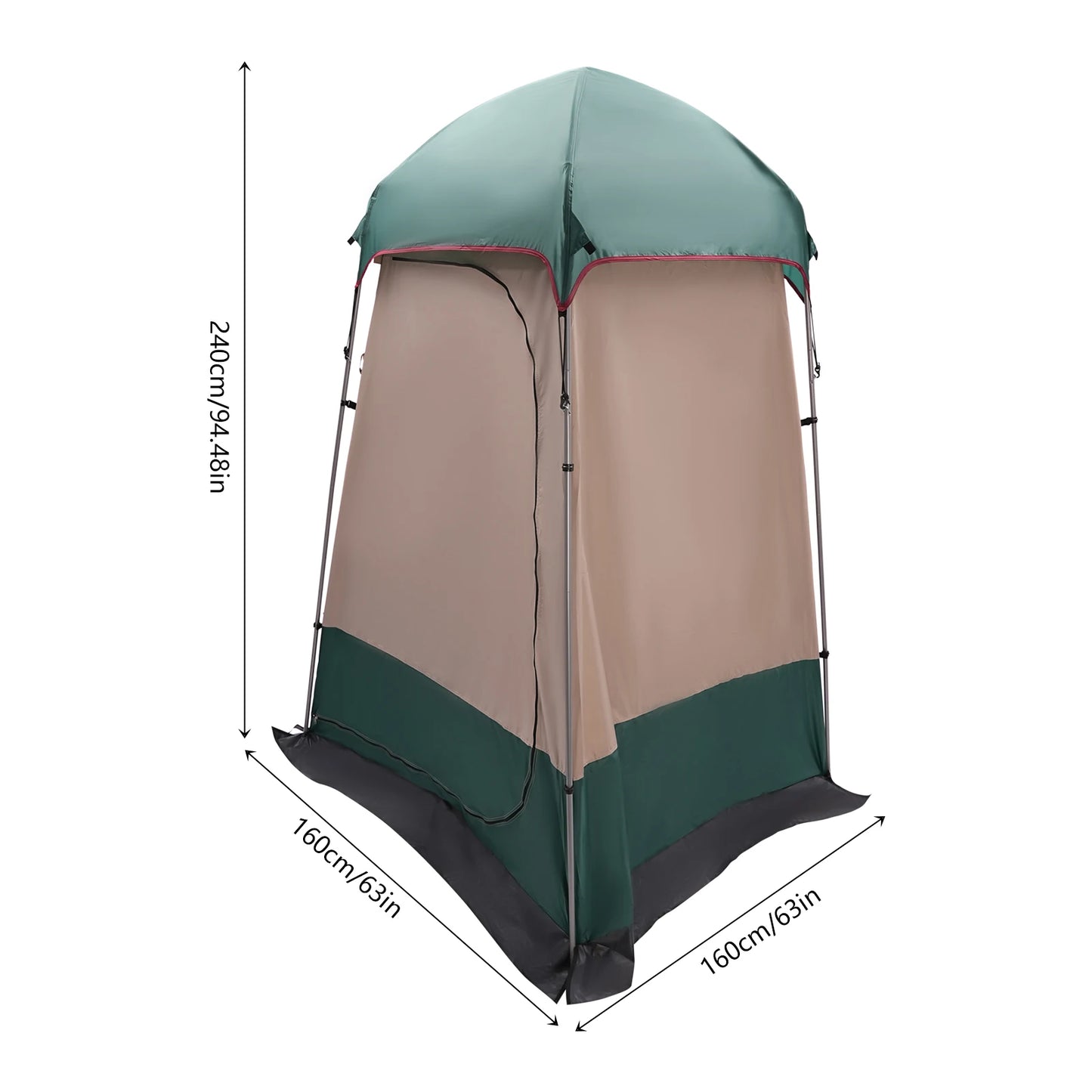 Camping Shower Tent with Removable Bottom Cloth Outdoor Shelter Portable Toilet Tent Dressing Room Easy Set Up Privacy Shelter