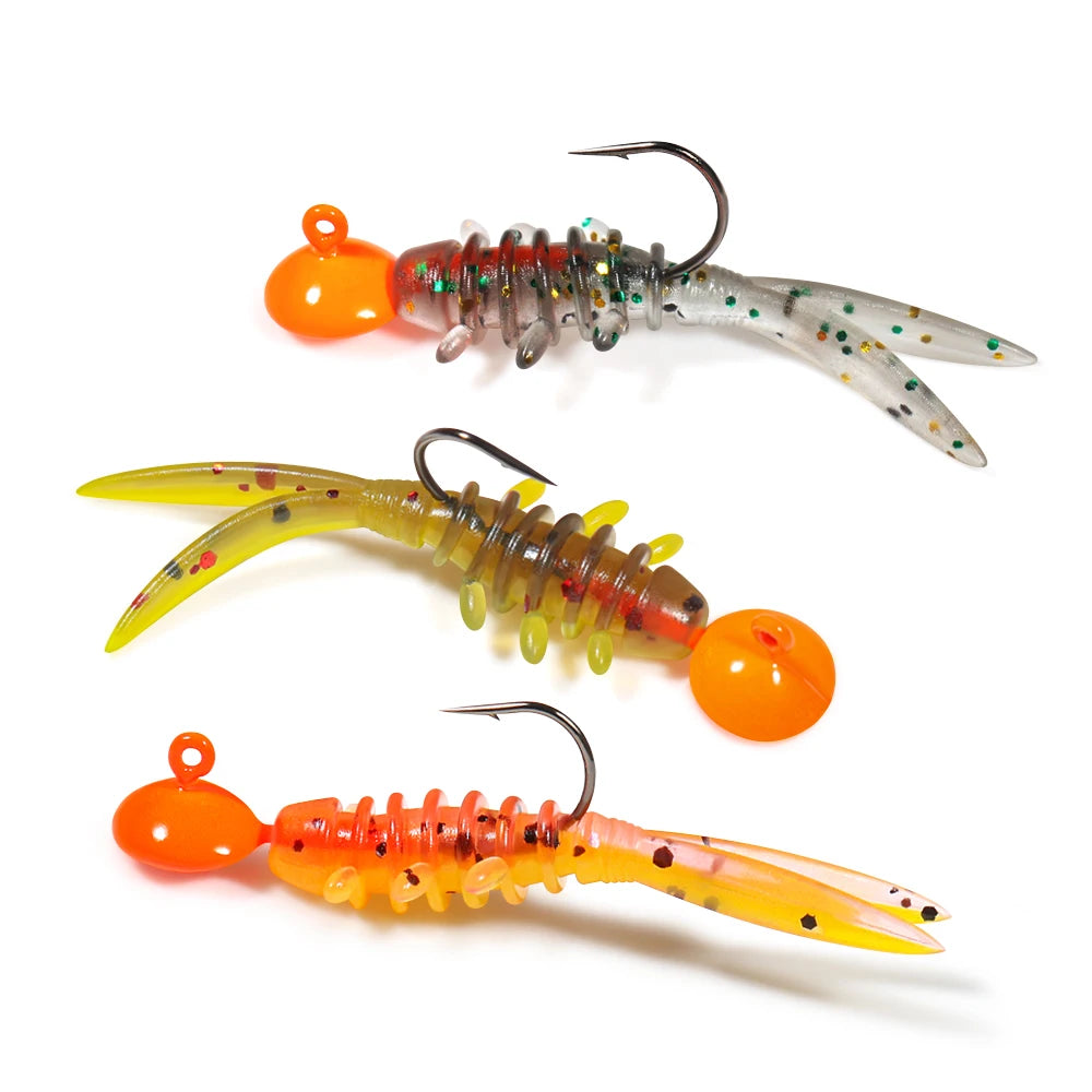 Rosewood 25mm Micro Worm Soft Fishing Lure TPR Floating Silicone Plastic Swimbait Softbait For Catching Horse Mackerel 20pcs/Box