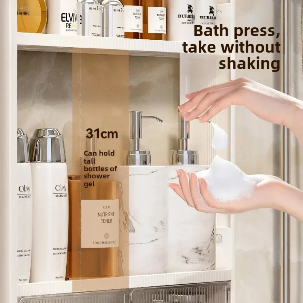 Bathroom Shelf Wall Mounted Waterproof Tissue Box Multifunctional Storage Rack for Toiletries Storage Box Shampoo Organizer