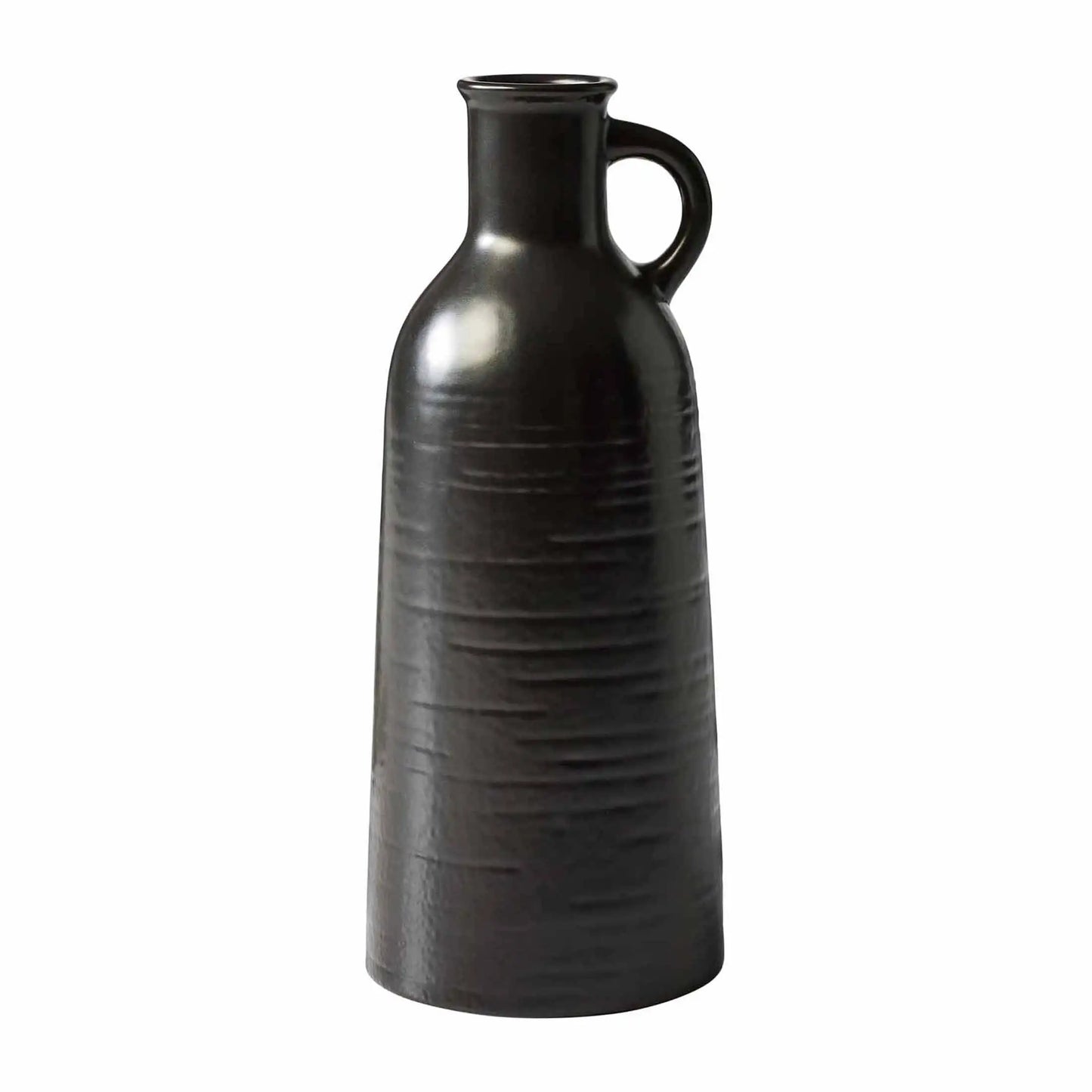 8 Black Ceramic Jug Vase