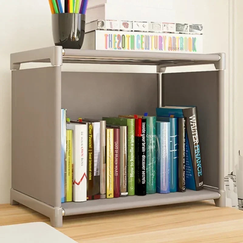 Simple Bookshelf Storage Rack Floor Standing Desk Bookshelf Simple Modern Student Storage Rack Storage Combination Cabinet