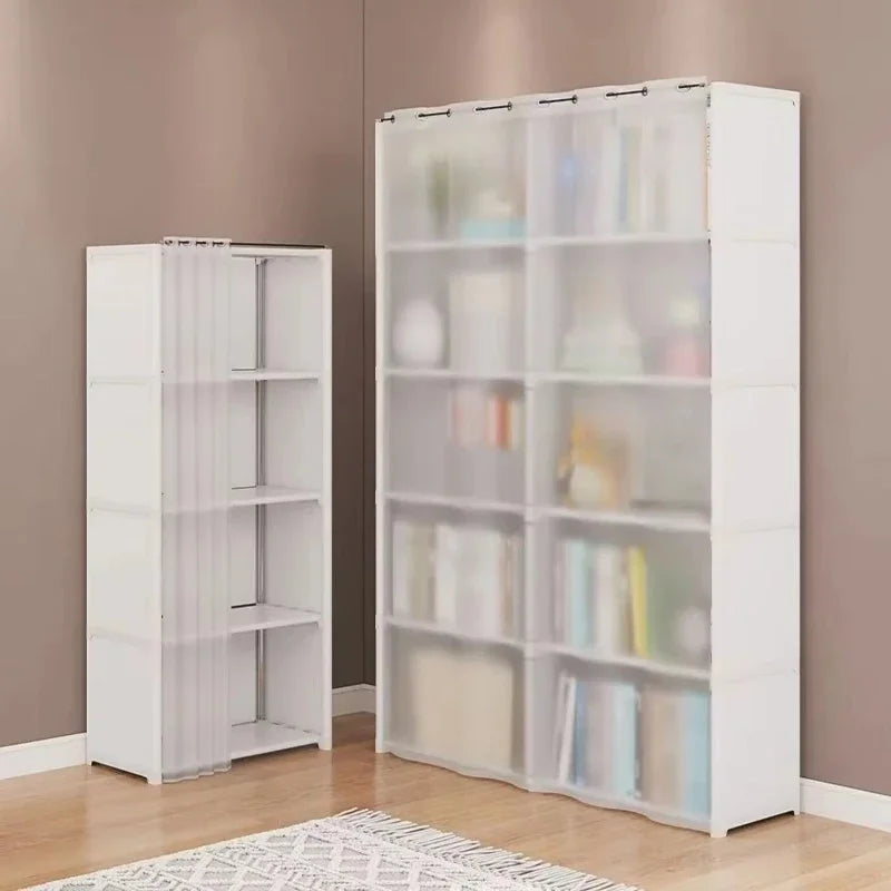 4/5 Layer Wardrobe Storage Rack Large Capacity Dust-proof Cabinet with Curtains Bedroom Simple Clothes Organizer Home Furniture