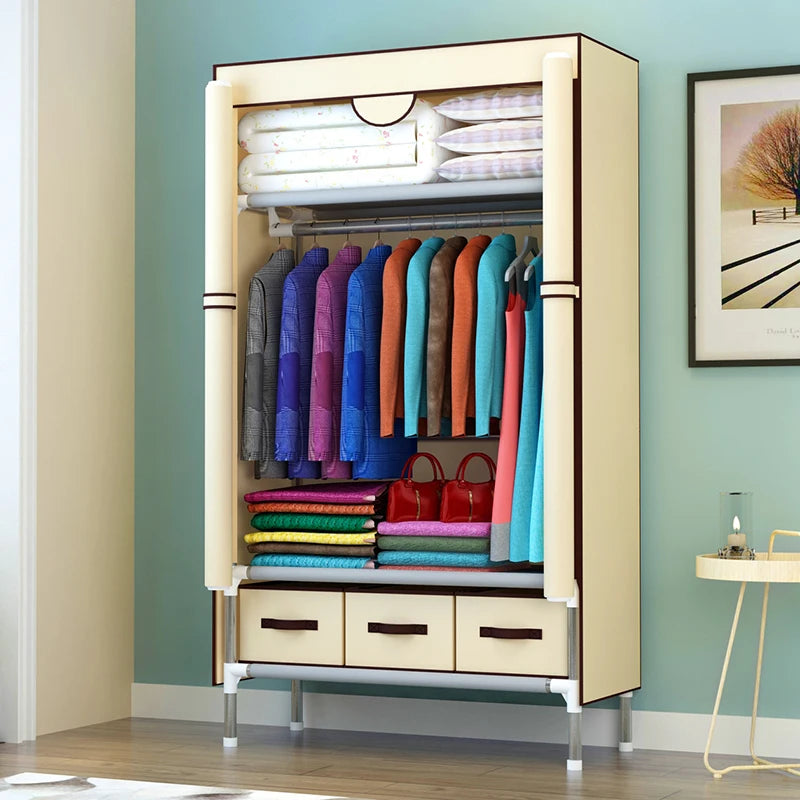 Minimalist Modern Cloth Wardrobe Simple Armoire 19MM Bold Firm Fashion Storage Cabinets Wardrobe Double Person Locker 2025