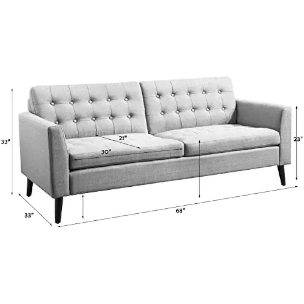 Rosevera CB3 Loveseat Long para Sala Love Seats Furniture Sofa in a Box Small Area Couches for Living Room, Standard, Beige