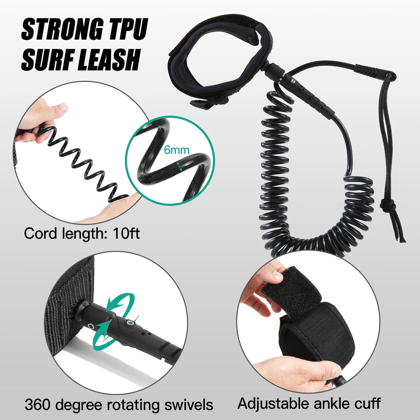 Inflatable Stand up Paddle Board Sup Surfboard Water Sport Kayak Surf Set with Paddle Board Tail Fin Foot Rope Inflator and Bag