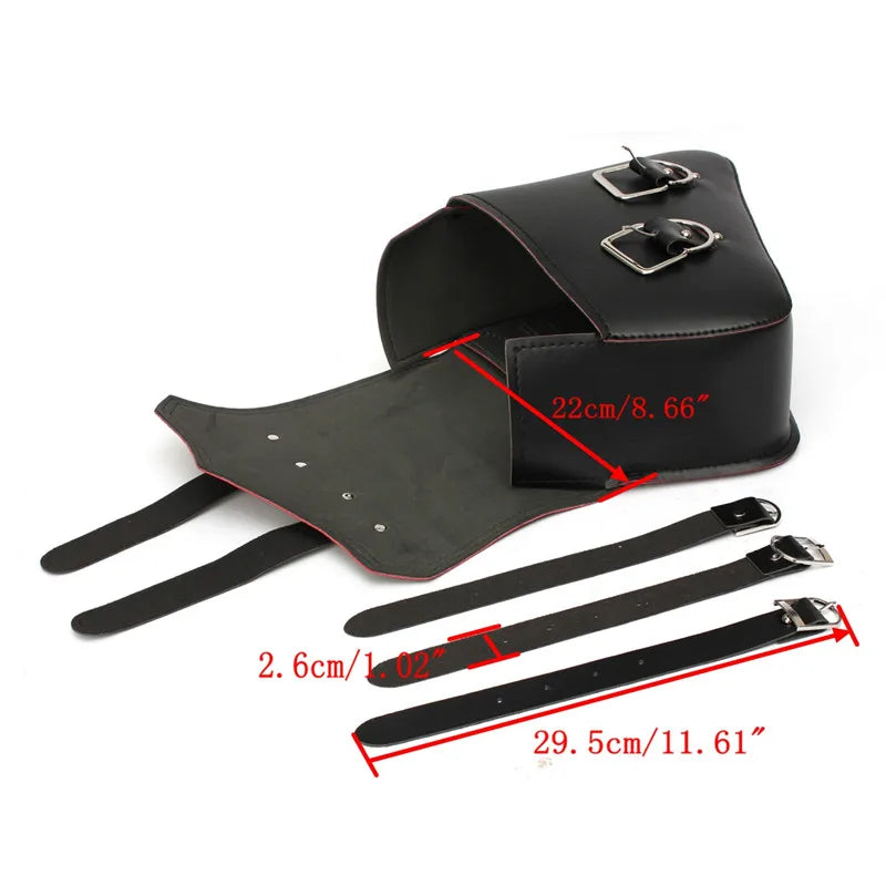 Universal Motorcycle PU Leather Left/Right Side Tool Pouch Bag Luggage Saddle Bag Pouch For Honda/Yamaha/Suzuki
