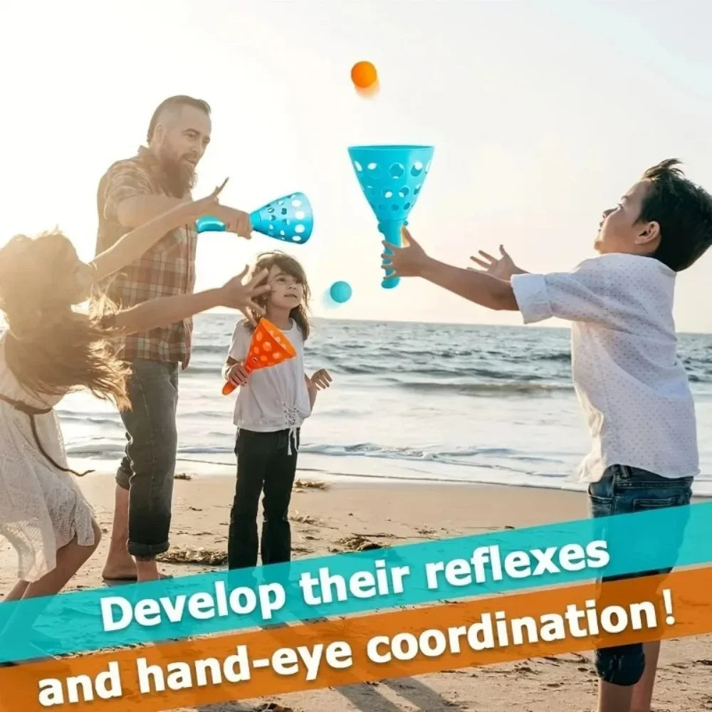 Outdoor Indoor Pass-Catch Ball Game for Kid Catching Ball Family Games Toy for Summer Beach Interaction Party Outdoor Activities