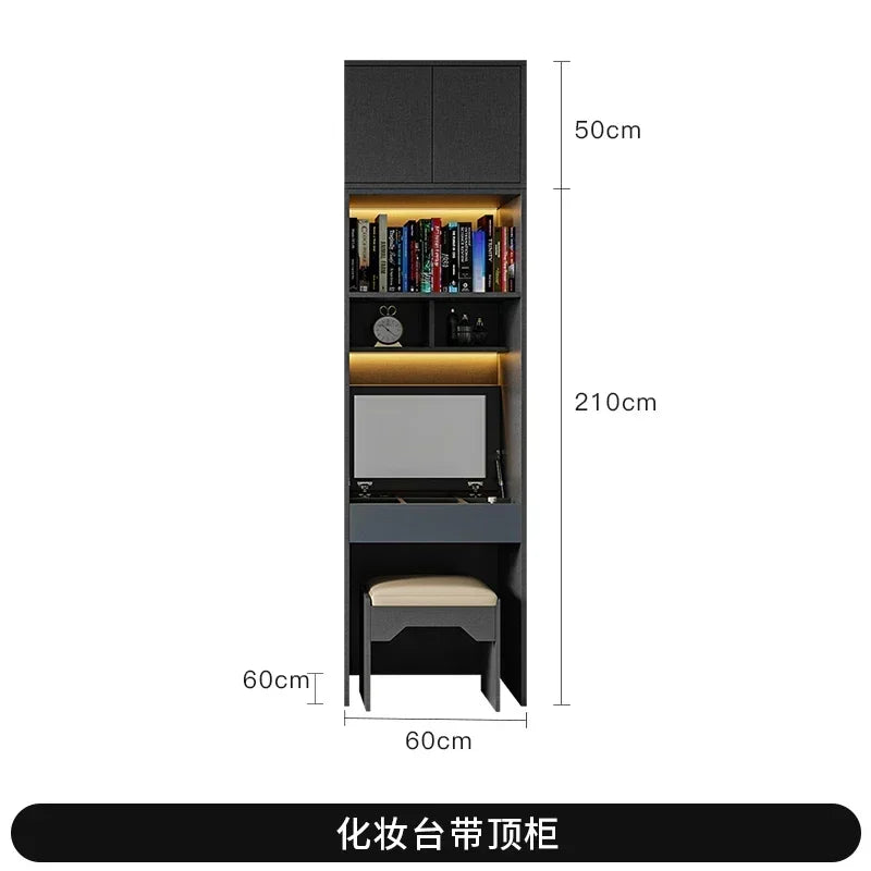 Mirror Cabinets Wardrobe Storage Cupboard Display Desk Clothes Closet Filing Shelves Simple Makeup Cube Ropero Salon Furniture