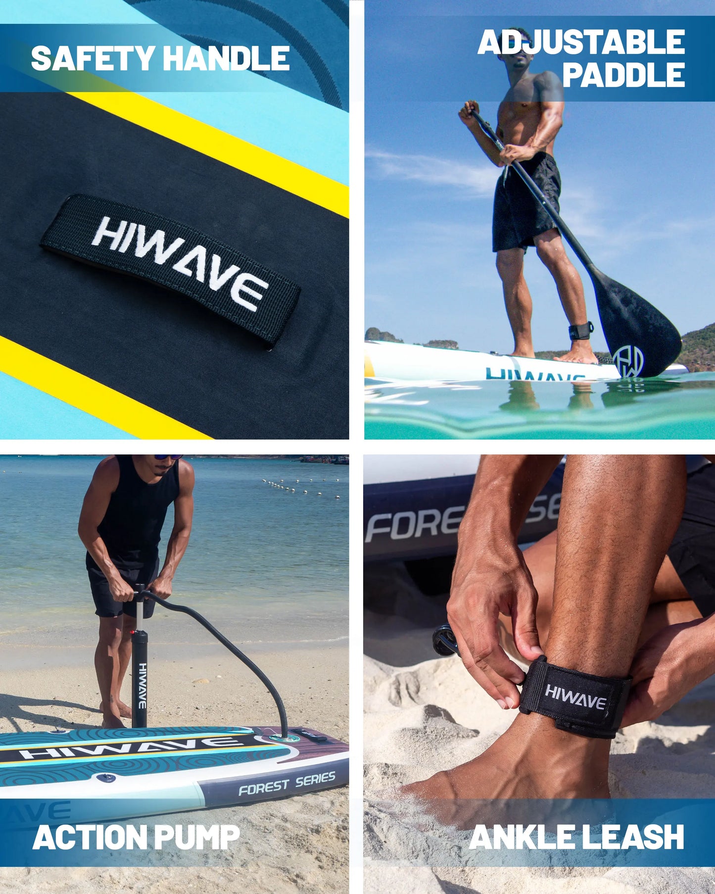 HIWAVE Waterproof Inflatable Paddle Sup Board Adult Standing Style Aquatic Fishing With Accessories SUB MYBOAT