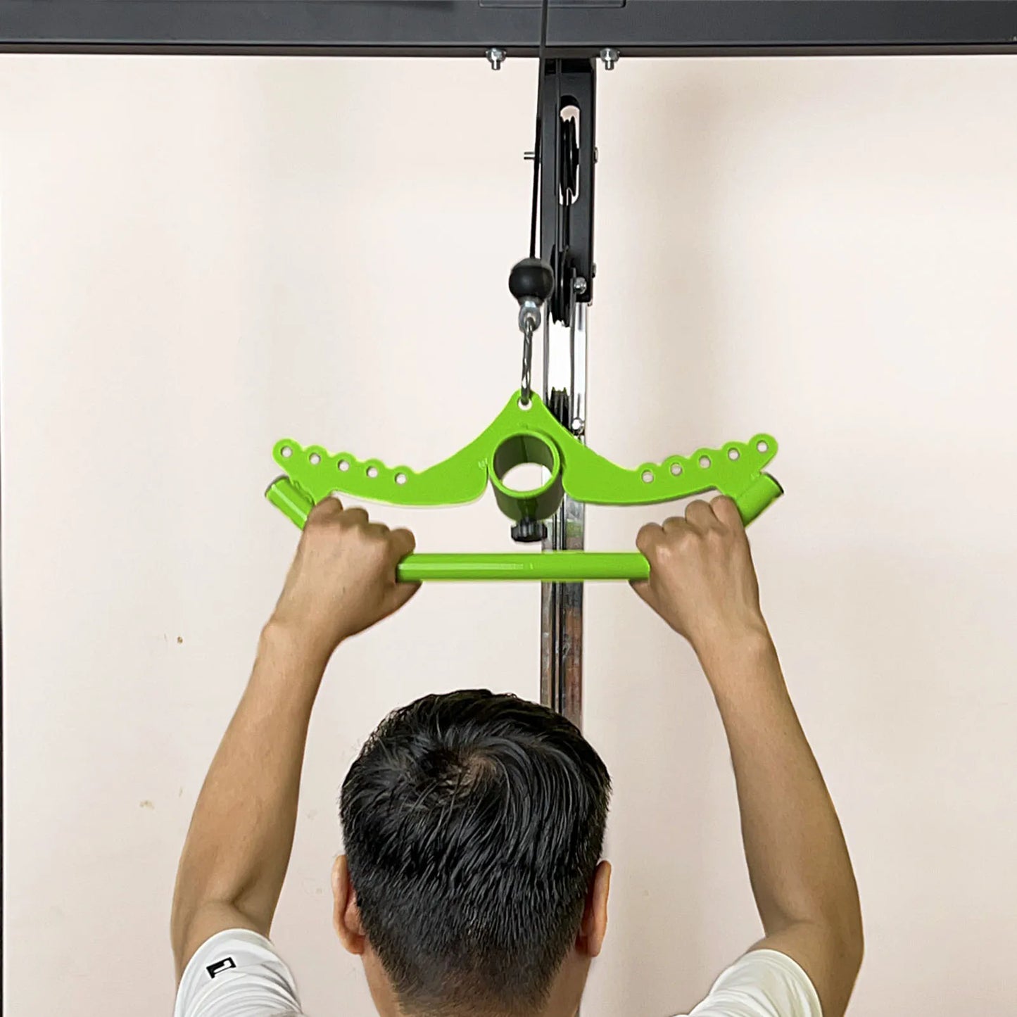 Adjustable Lat Pull down Bar, Cable Machine Attachments for Gym, Home Gym Fitness T-bar Row Pulldown Attachments, Wide Grip