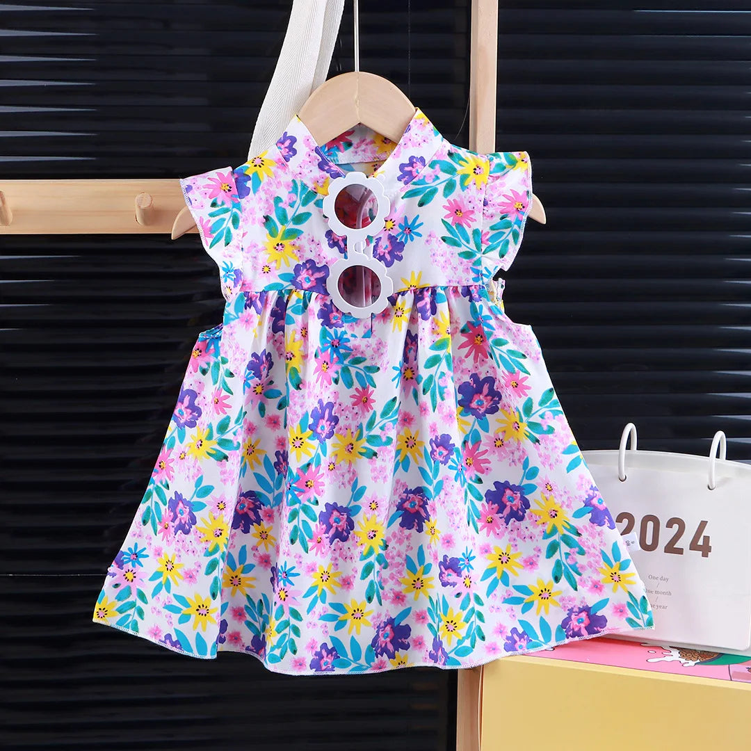 Baby Girls Beach Dresses Summer Soft Breathable Kids Girls Clothing Children Holiday A-Line Dress Vestidos 2025