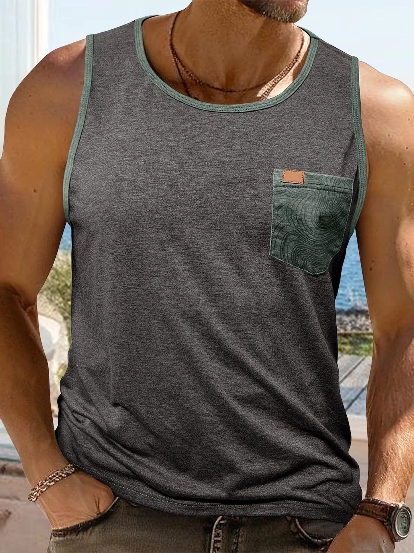 Men s Sleeveless Crew Neck Tank Top for Workouts and Casual Wear - Stay Cool and Stylish All Year Round with this Versatile