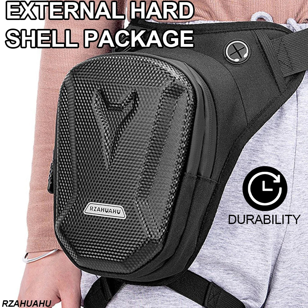 Motorcycle Leg Side Bag Multi-use EVA Hard Shell Outdoor Casual Waist Bags Motorbike Mobile Phone Purse Crossbody Pouch