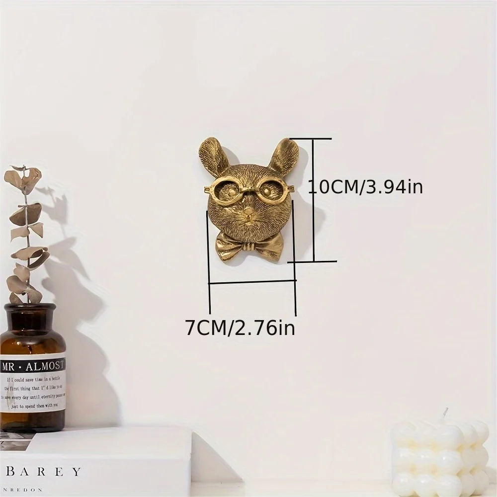 Large/small sizes Decor Wall Art Decor Deer Head Wall Hanging Home Decor Bronzed Resin Animal Hanging Sculpture Animal Head Wall