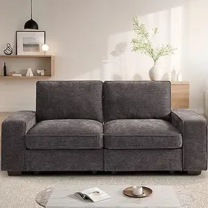 73" Modular Sofa Couch with Seat Storage, Modern 2-Seater Chenille Fabric Loveseat Sofa for Living Room, Office, Apartment with