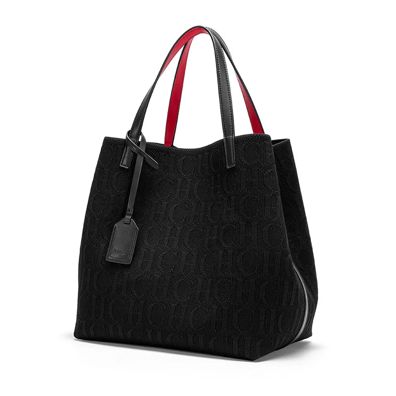 CH New Solid Color Outer Exquisite Fly Weaving Handmade Woven Large Capacity Shoulder Bag Ladies Handbag Fashion Classic
