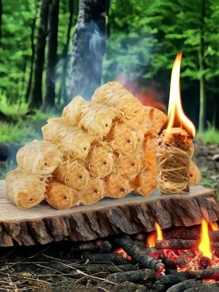 2to100pcs Charcoal Fire Starters – Odorless, BBQFireplace, Wood Stove & Camping. Essential for Kitchen, Outdoor Travel & Cocina