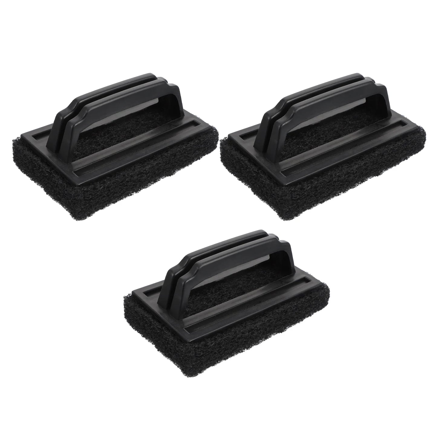 3 Pcs Grill Cleaning Brush Outdoor Bbq Brush Kitchen Tool Stainless Steel Sponge Pad Scrubber Barbecue Accessory Household