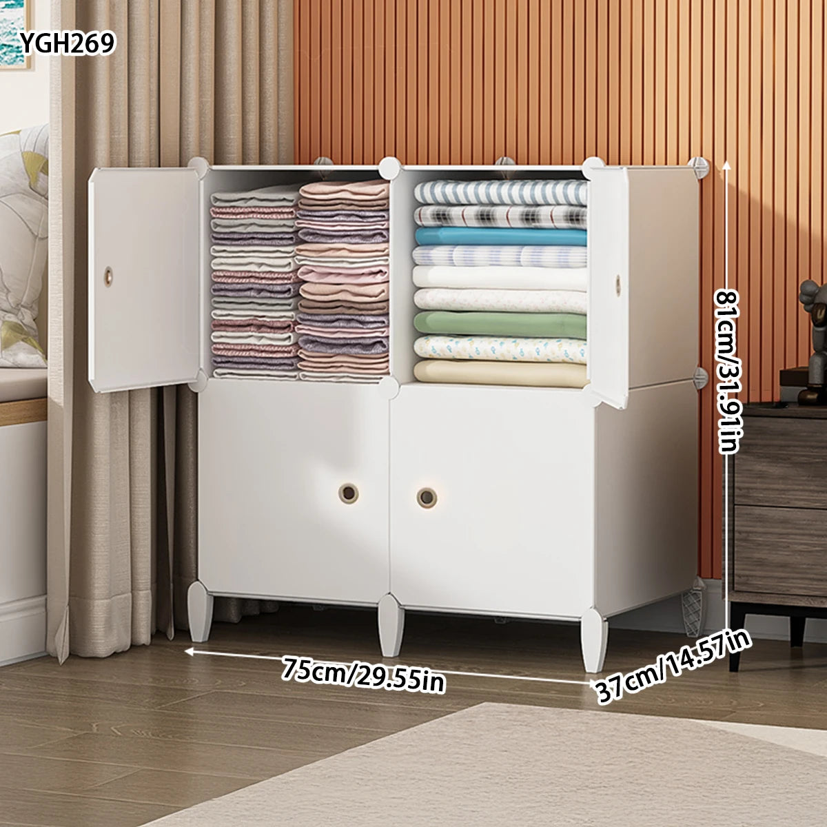 Children's Wardrobe Simple Assembly Storage Cabinet Single Dormitory Economical Rental Room Strong and Durable Baby Wardrobe