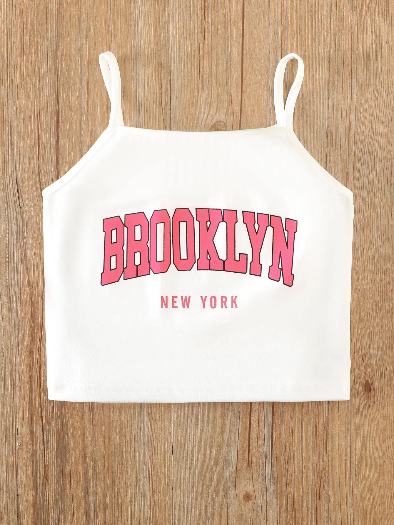 Girls Three-Piece Clothing New Breathable Summer Thin Fashion Short-Sleeved Mesh Top + Letter Printed Short Vest Suspender + Letter Printed Sports Shorts