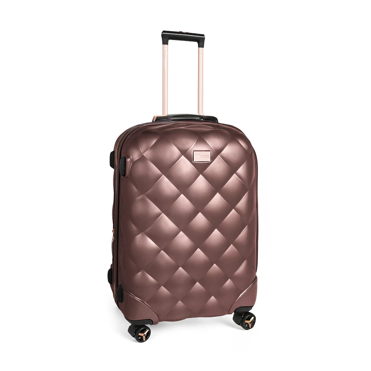 25 inch Medium Check in Luggage TSA Lock Lightweight Hard Shell Suitcase Telescopic Handle Black