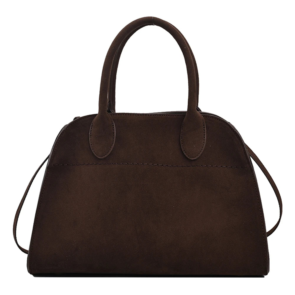Women Suede Tote Bag Suede Shoulder Bag Stylish Crossbody Bags Trendy Carrying Bag Fashion Designer Bags Top-handle Satchel Bag