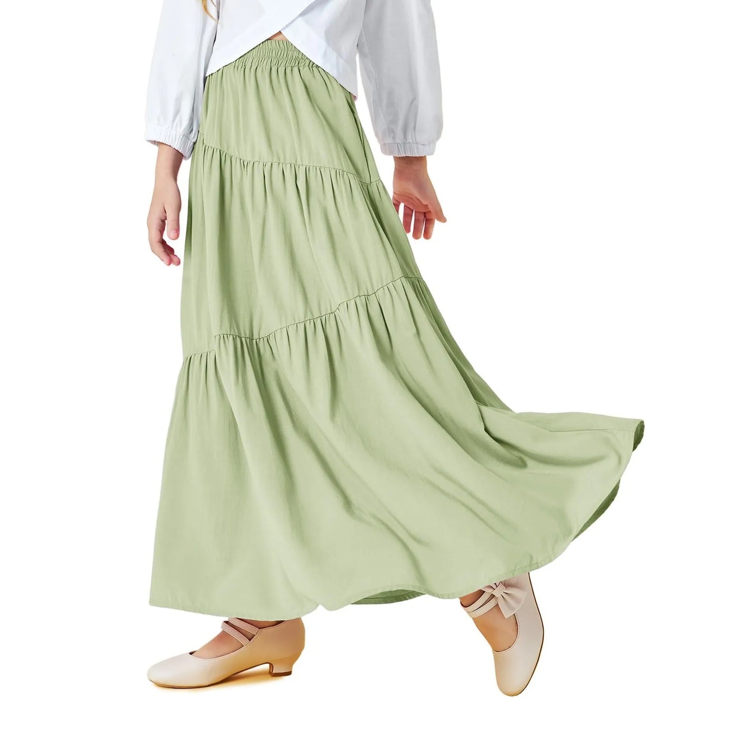 Girls Skirts Autumn New Childrens Clothing Korean Style Baby Girls Ruffled Jacquard Skirt Casual Simple and Daily